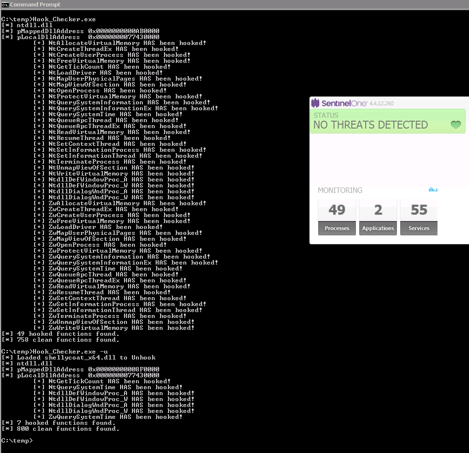 Edr userland hooking detection unhooking test franky s website